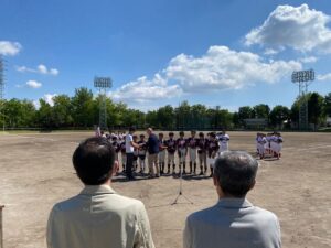 新型感染症のため、開会式が中止